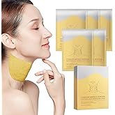 Tseriact Golden Glow Neck Mask - Neck Wrinkle Patches Hydrating Mask Patches Moisturizing Wrinkle Pads Reduces Fine Lines for Skincare 5PCS (5 Count (Pack of 1)
