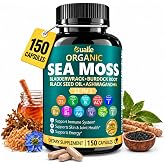Sea Moss Capsules 11-in-1 for Energy Boost, Vegan with Vitamin D3 | ashwagandha, black seed, mineral complex, bladderwrack, and burdock root for daily wellness 150 Count