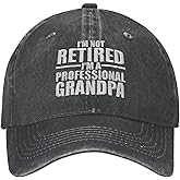 DEKIFNHG I'm Not Retired I'm A Professional Grandpa Baseball Cap for Men Women, Funny Adjustable Cotton Embroidered Dad Hat