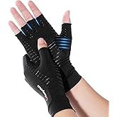 COIMPETUS Micro-Pressure Sensation Arthritis Gloves, Fingerless Non-Slip Breathable Gloves for Arthritis Carpal Tunnel Pain Relief, Hand Pain, Fit Women & Men | Medium