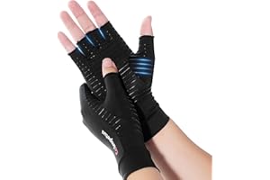 COIMPETUS Micro-Pressure Sensation Arthritis Gloves, Fingerless Non-Slip Breathable Gloves for Arthritis Carpal Tunnel Pain Relief, Hand Pain, Fit Women & Men | Medium