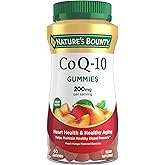 Nature's Bounty CoQ10 Gummies, Supports Heart Health, CoQ10 200mg, Peach Mango Flavor, 60 Count