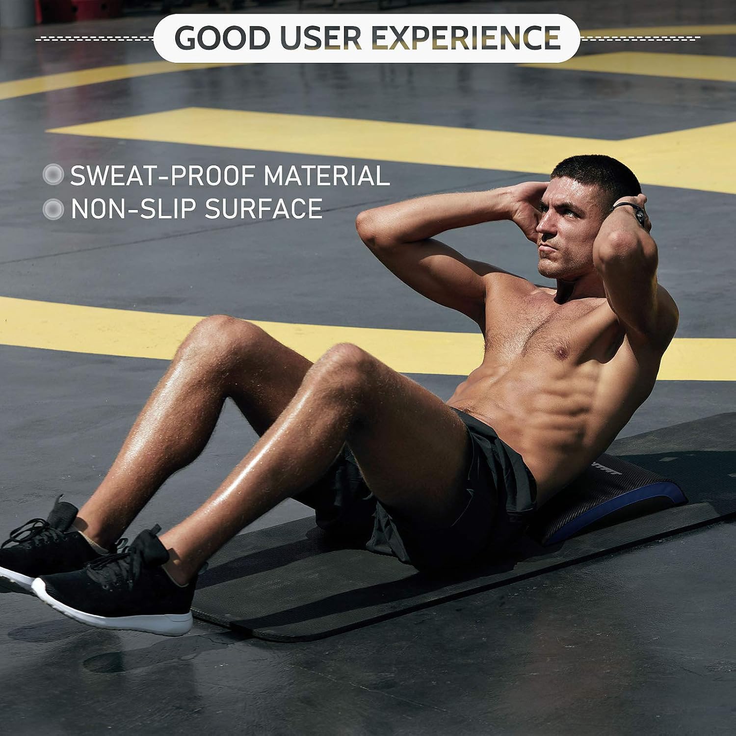 RitFit Abdominal Exercise Mat, Sit Up Pad for Back Support, Core Trainer Mat for Body Workout in Office, Home and Gym. : Sports & Outdoors