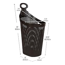 Mind Reader 60L Rolling Laundry Hamper, Clothes