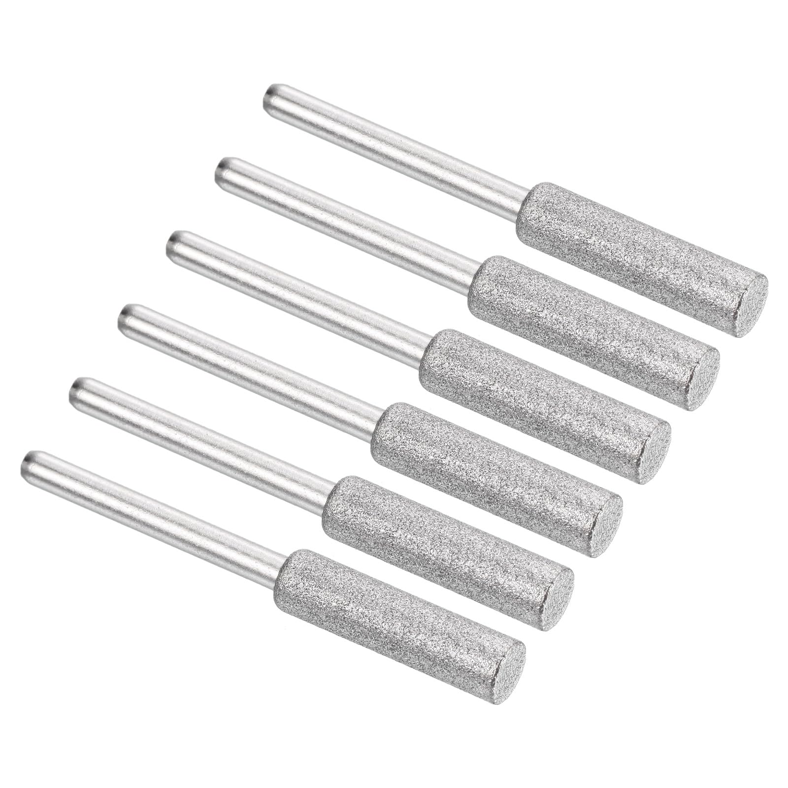 PATIKIL 7/32 Inch Diamond Chainsaw Sharpener, 6 Pack Sharpening Stone Polishing Grinding File Tool, Silver