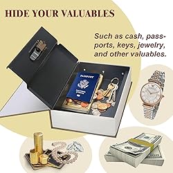 Book Safe Box with Combination Lock, Diversion Safe