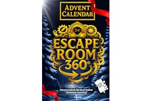 Escape Room Advent Calendar 360: 24 Puzzles & Riddles for Adults with 360° scenes (No App Required) - Will You Escape Before the Christmas Gifts?