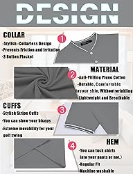 collarless polo shirts for men Men's Uniform Polo