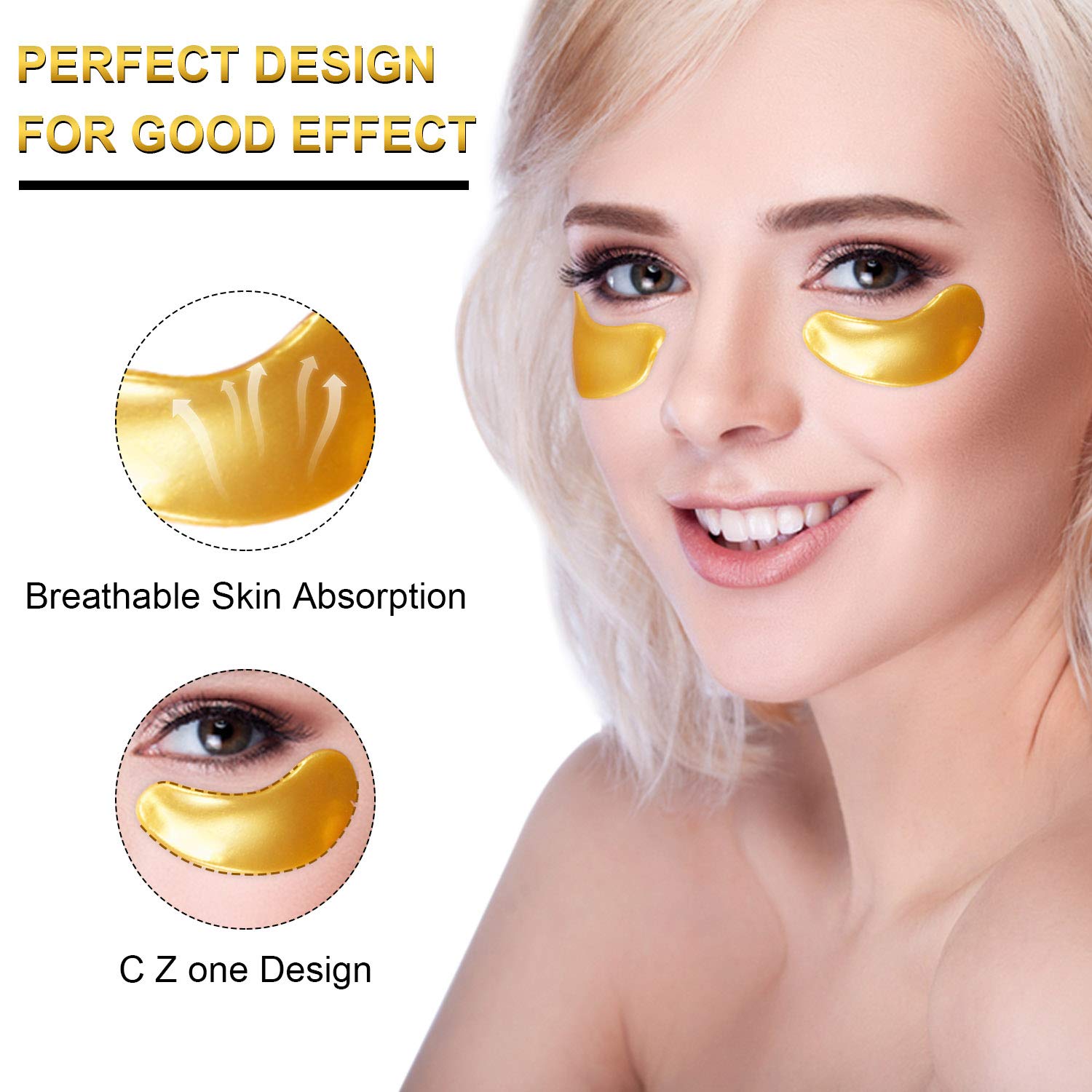 Under Eye Mask, SWAN STAR Under Eye Patches for Dark Circles and Puffiness, 24K Gold Eye Mask Anti-Aging Hyaluronic Acid Collagen Eye Pads for Women and Men, Reducing Dark Circles and Wrinkles Eye Patch, 20 Pairs : Beauty