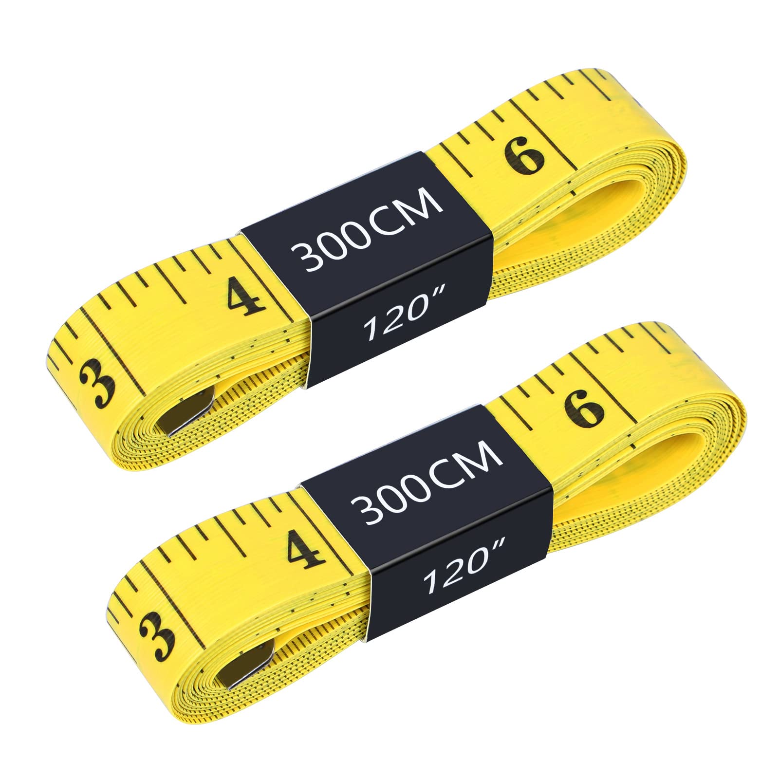 Alinana Tape Measure for Body,2 Pack (120in 3M) Double Scale Sewing Measuring Tape for Tailors, Measuring Tape for Body Measurements