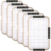 Wonderjune 6 Pack 3600 Fishing Tackle Boxes Waterproof Tackle Trays with Removable Dividers Clear Plastic Storage Organizer Bait Vault Camouflage Box for Freshwater Saltwater(White)