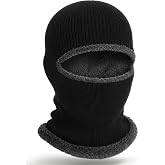 Blulu Ski Knitted Mask for Men,1 Hole | Full Winter Face Mask, Balaclava Ski Hat, Cold Weather Wear, Windproof Knitted Ski Mask for Men Women Outdoor Activities