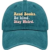 Book Lover Cap Read Books Be Kind Stay Weird Baseball Cap for Women Funny Denim Dad Hats Adjustable