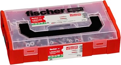 fischer Duopower Duoseal Fixtainer 561472 Dowel Set 200 Pieces