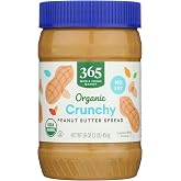 365 by Whole Foods Market, Organic Crunchy Peanut Butter Spread, No Stir, 16 Ounce