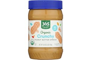 365 by Whole Foods Market, Organic Crunchy Peanut Butter Spread, No Stir, 16 Ounce