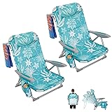 #WEJOY Lightweight Low 2 Pack Beach Chair for