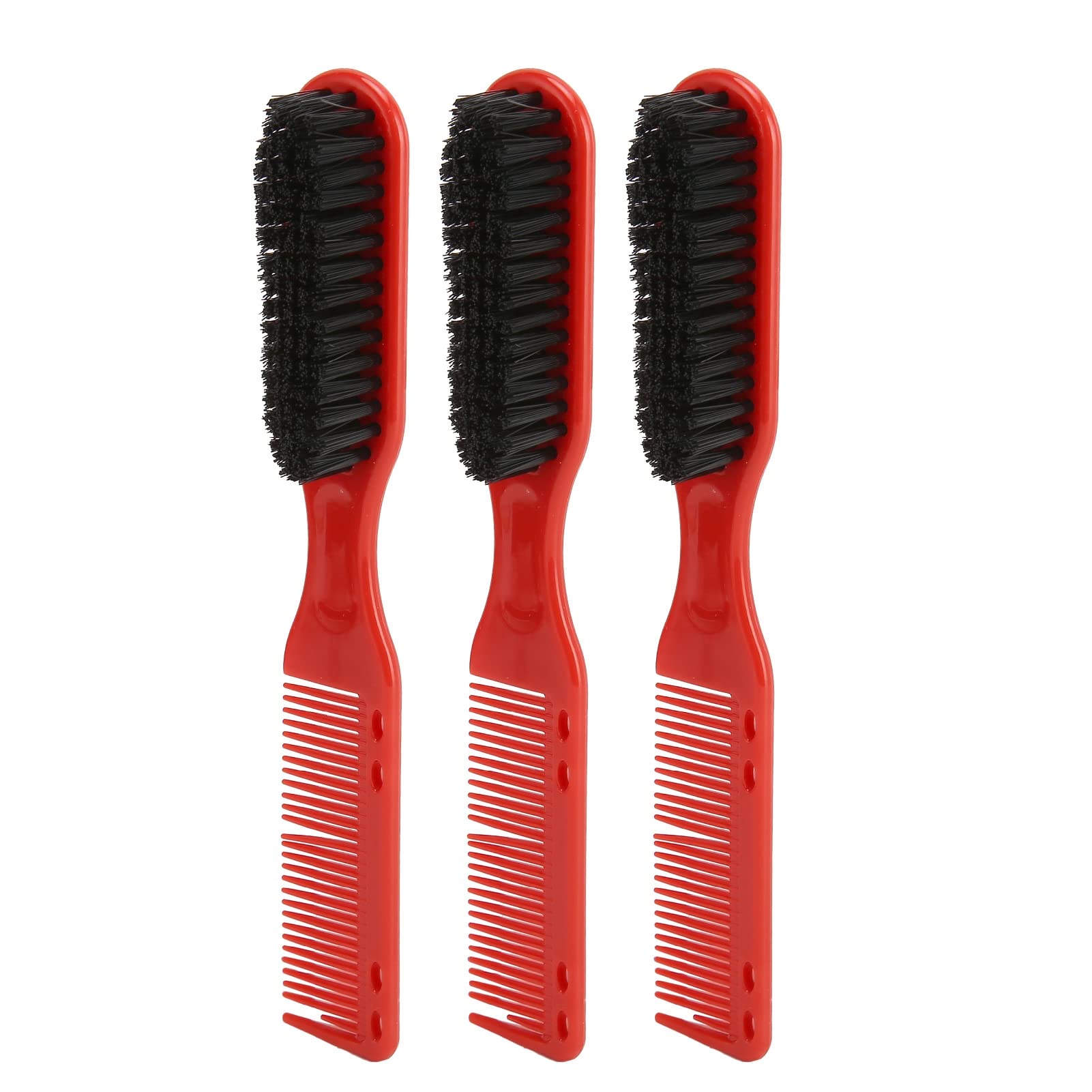 Fade Brush 3Pcs Double Headed Barber Blade Cleaning Brush Multifunctional Double End Haircut Styling Brush for Men