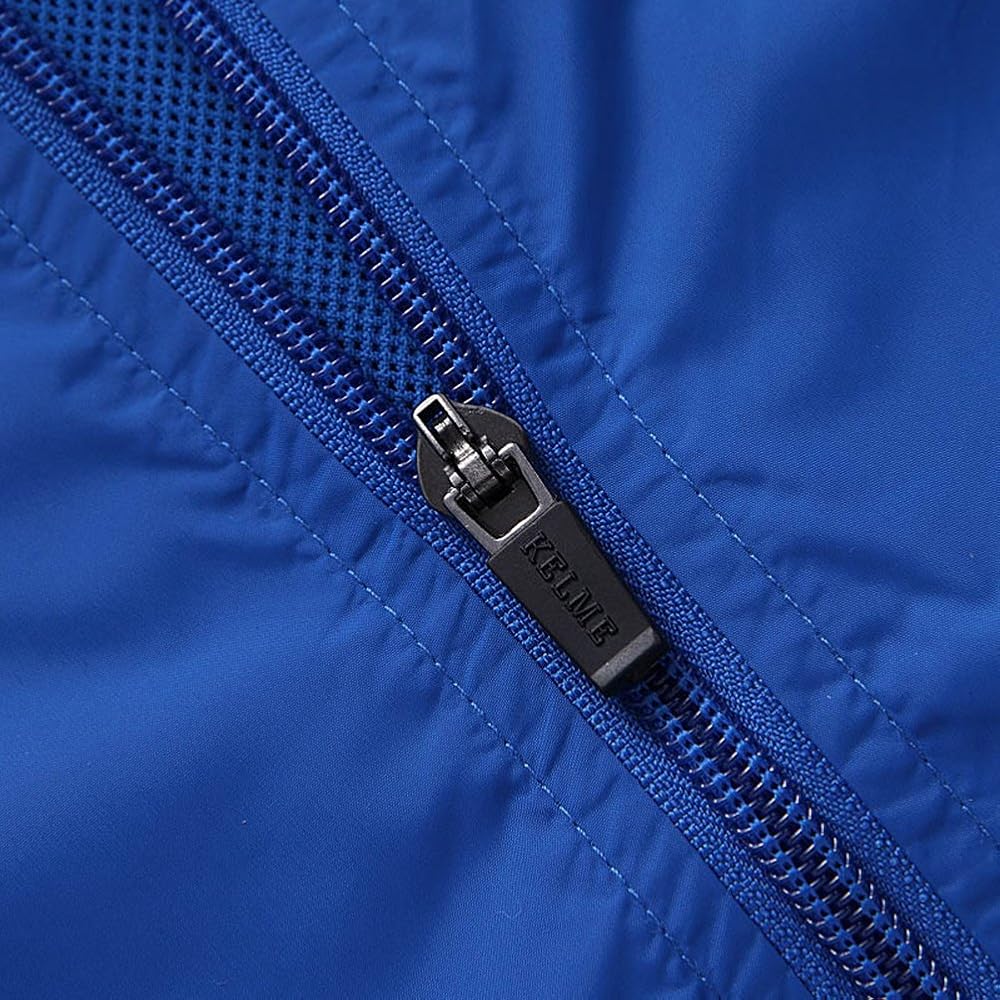 KELME Mens Team Windproof Waterproof Sideline Rain Soccer Training Jacket