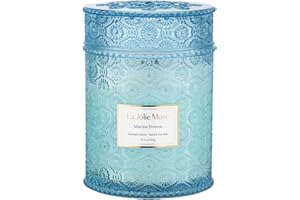 LA JOLIE MUSE Summer Marine Breeze Scented Candle, Natural Soy Candle for Home, Long Burning Time, Large Glass Jar Candles, 19.4 Oz
