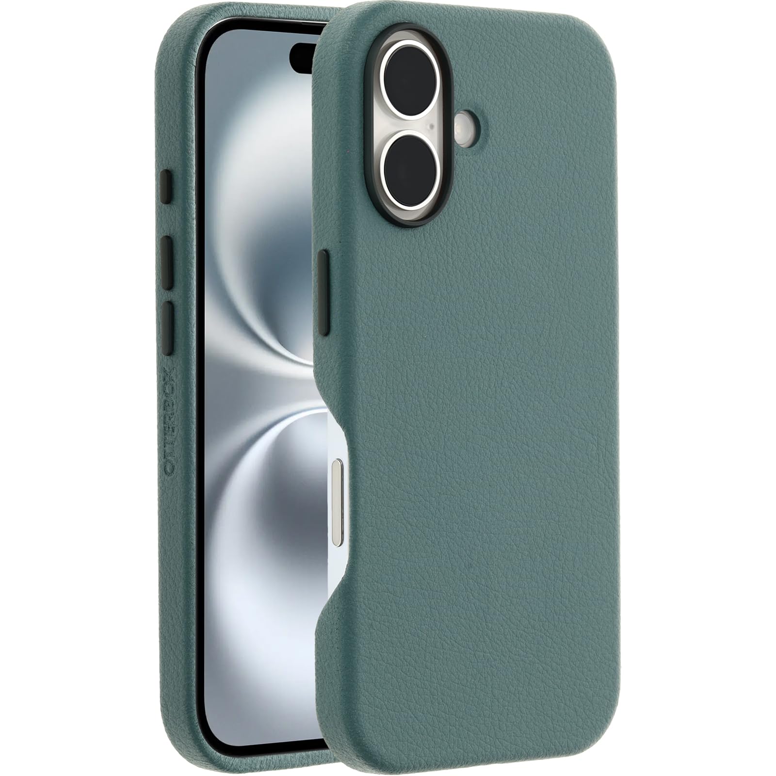 OtterBox Symmetry Series Cactus Leather MagSafe Case for iPhone 16, Shockproof, Drop proof, Protective Thin Case, 3x Tested to Military Standard, Green