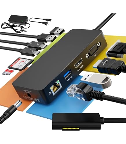 Microsoft Surface Dock mit Triple Displays Dual HDMI+VGA, 12 in 1