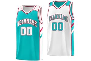 Custom Reversible Basketball Jersey - Personalize Team Uniform Design Your Own Name & Number for Men/Youth
