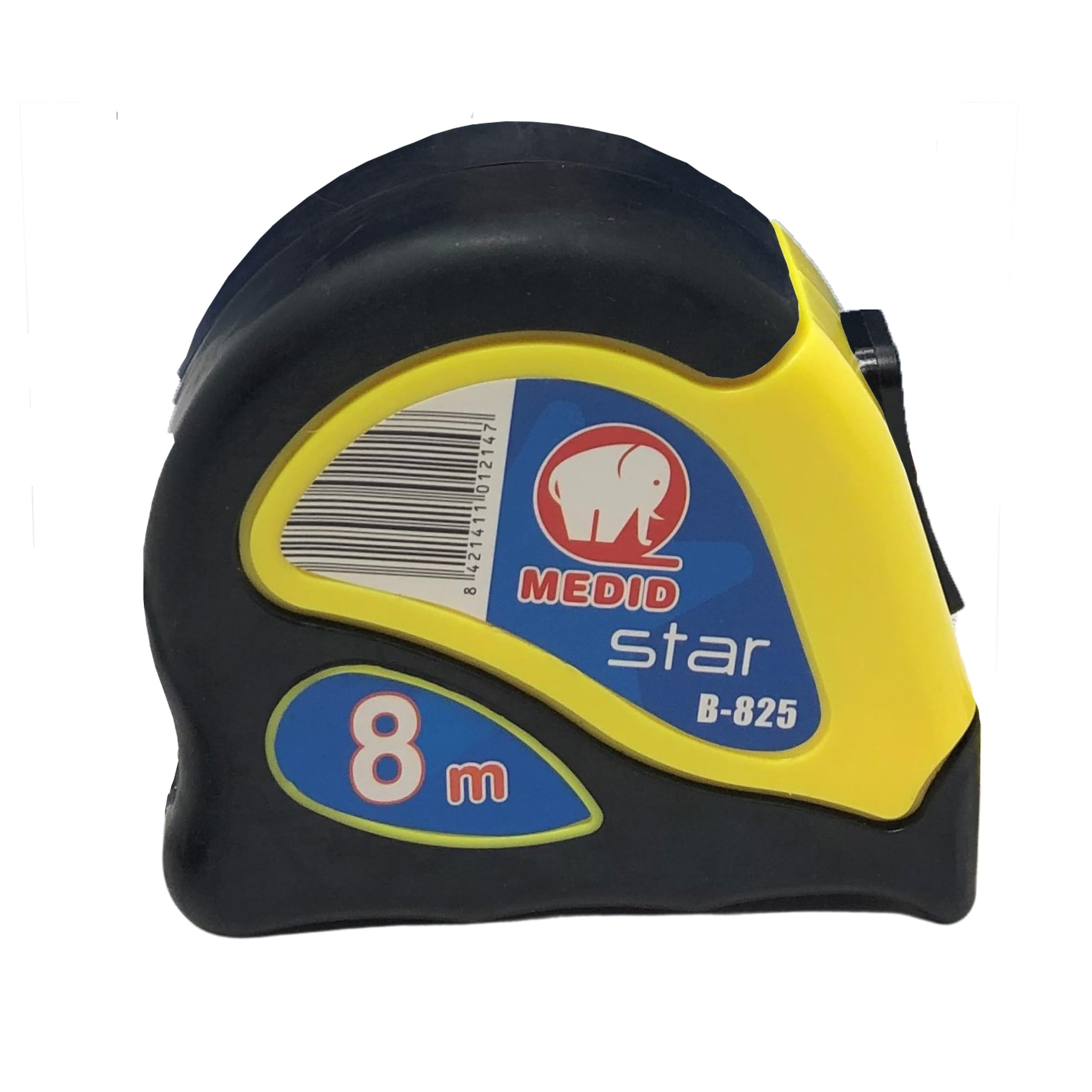 Medid MD/B825 Star Flexometer with Bi-Material Case, with Brake and Clip, 8 m x 25 mm