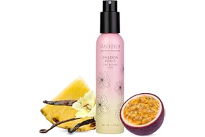 Pacifica Hair Mist Perfume & Full Body Spray for Women - Passion Fruit Body Mist Fragrance w/Pineapple, Orange Blossom, Vanilla, Sandalwood & Bergamot – Alcohol-Free, Vegan & Cruelty-Free, 5 oz