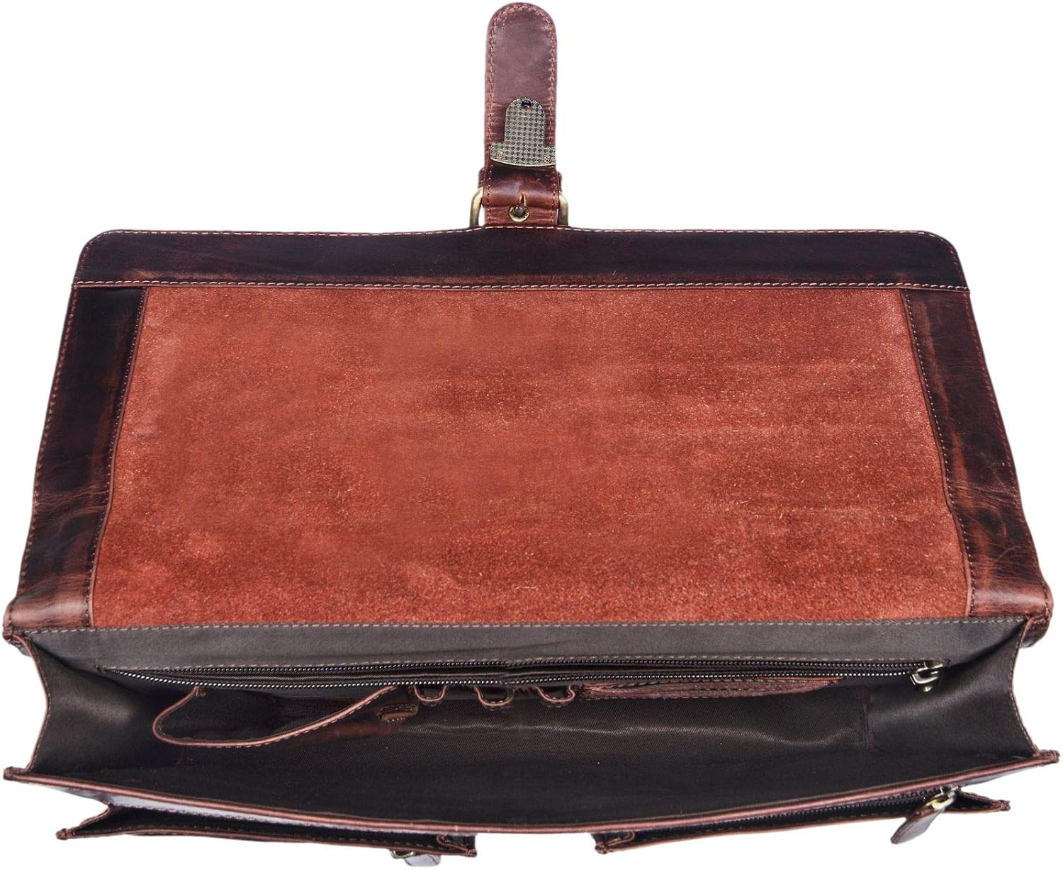 STILORD "Aurelio" Conference Folder Leather with Handle A4 Portfolio Document Folder Sophisticated Vintage Design fit for 13,3 MacBooks Colour:Kara - Image 4