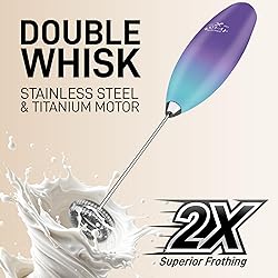 Zulay Kitchen Powerful Double Whisk Milk Frother