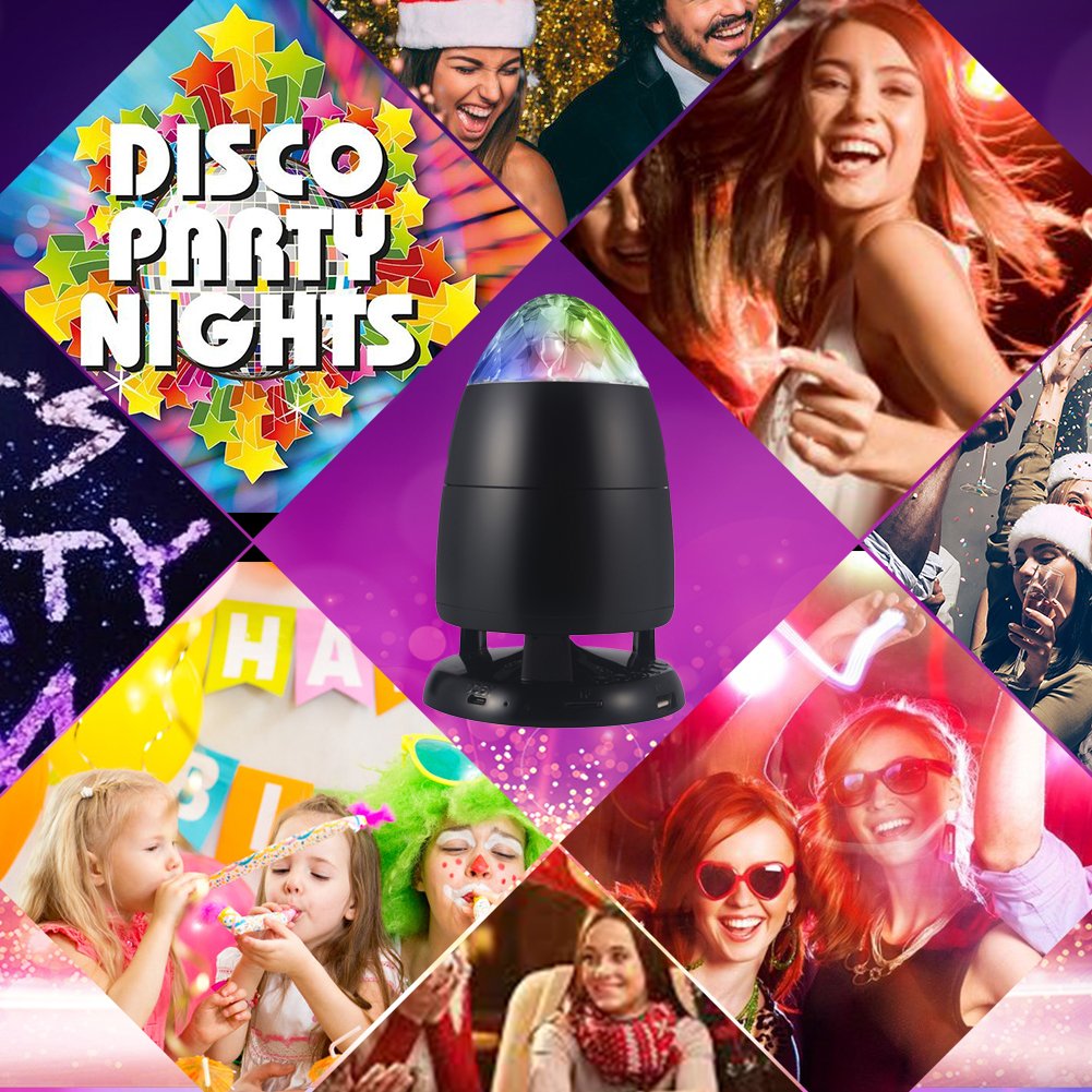 Disco Ball Bluetooth Speakers, Portable Wireless Speakers Party Strobe Lights Sound Activated, Rotating Music DJ Stage Lights Party Favors for Kids Gifts Birthday by funkysky