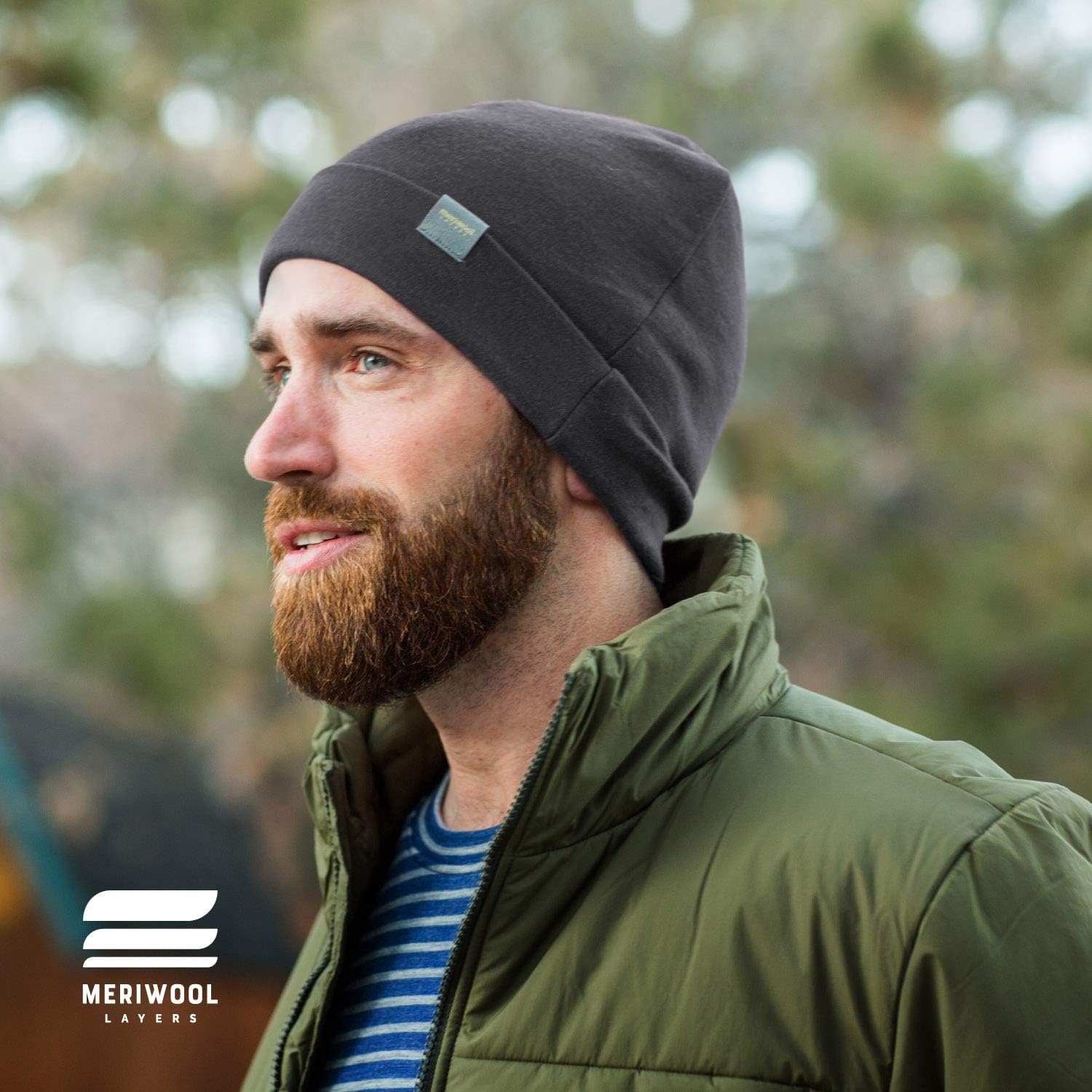 MERIWOOL Unisex Merino Wool Cuff Beanie Hat - Choose Your Color (Charcoal Gray) at  Men’s Clothing store