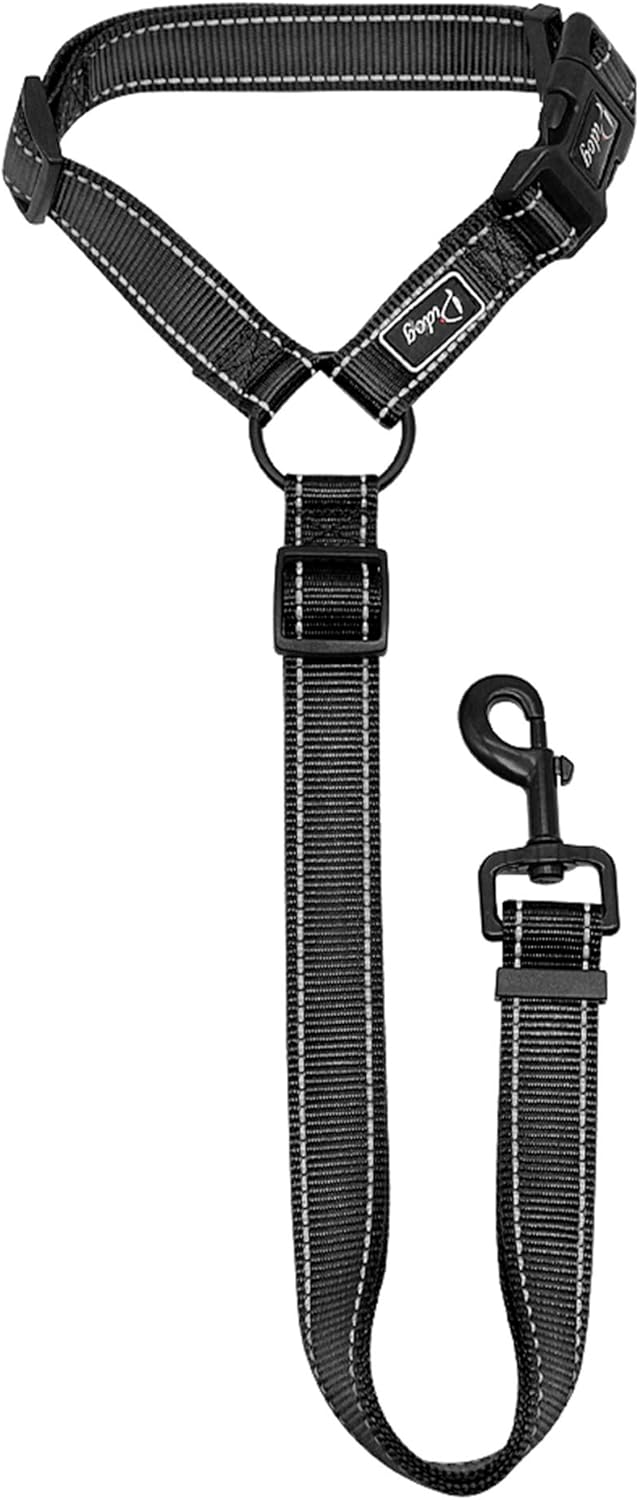 Didog Dog Vehicle Car Seat Belt Harness for Car Travel, Adjustable Dog Leashes Fit Small Medium Large Dogs, Black : Pet Supplies
