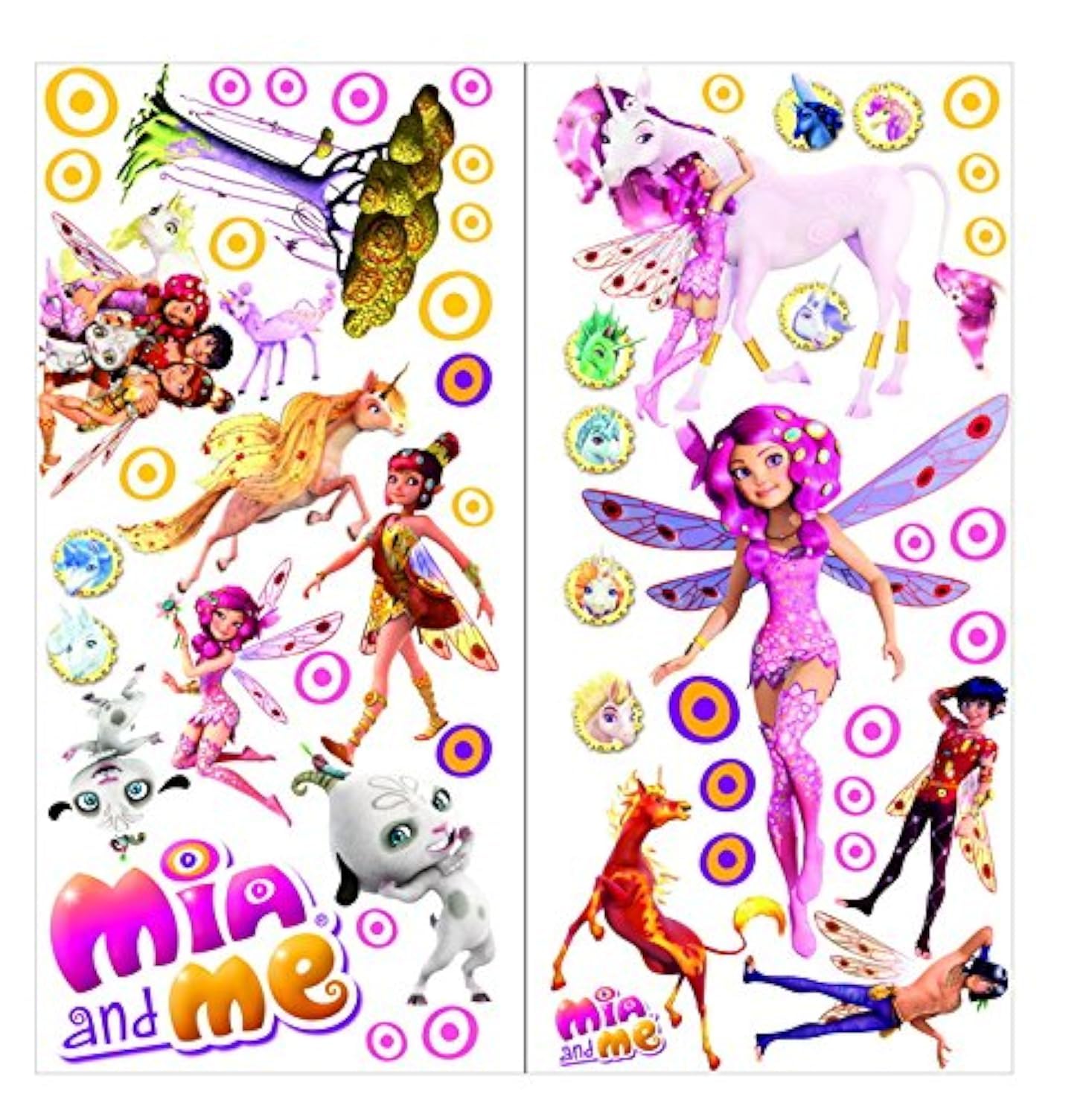 Mia and Me wall stickers for bedroom boys and girls wall mural wall decal art wallpaper sticker for Nursery wall art playrooms boys girls Mia and Me wall sticker decoracion size 70cm x 35cm x 2 sheets