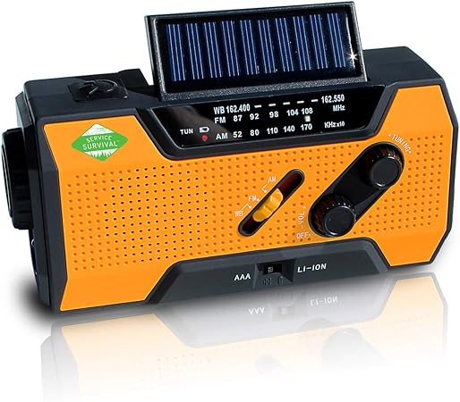 Survival Radio with 2000mAh power bank and LED reading lamp