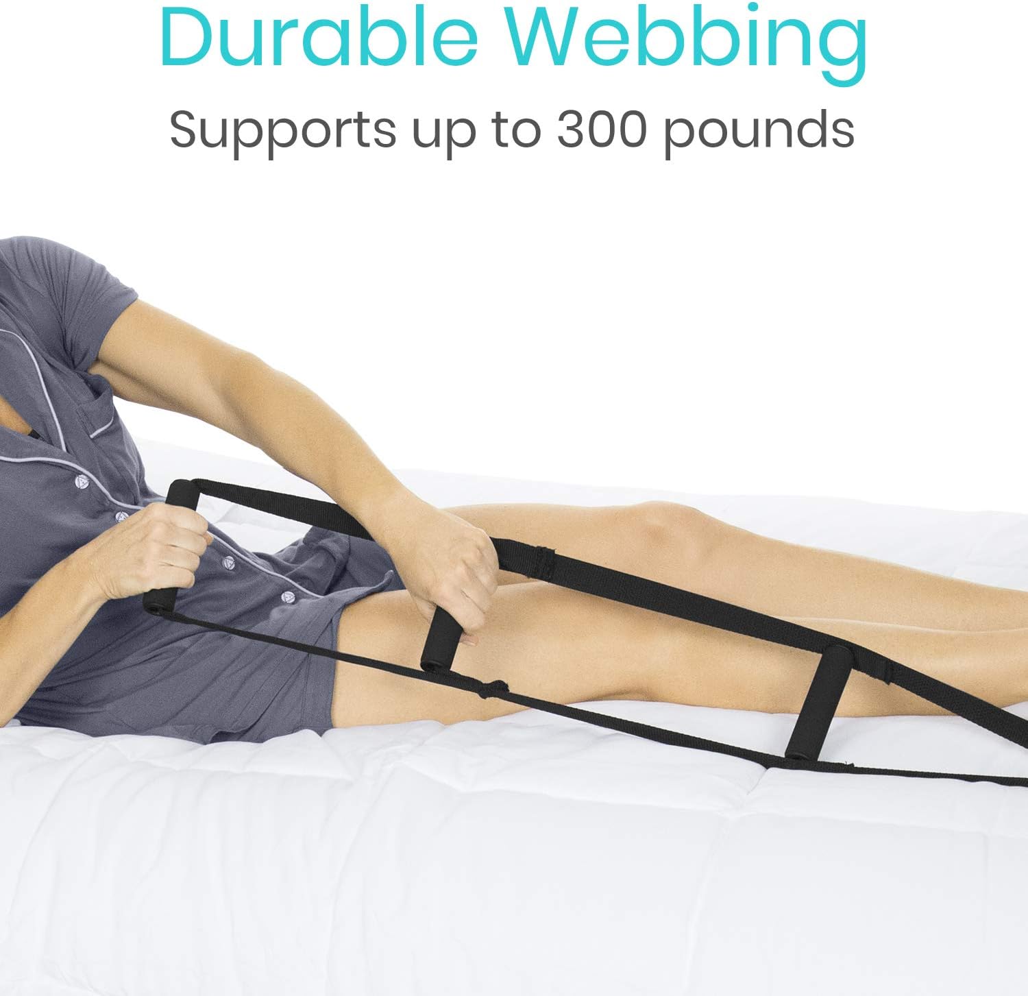 Vive Bed Ladder Assist - Pull Up Assist Device with Handle Strap - Rope Ladder Caddie Helper - Sitting, Sit Up Hoist for Elderly, Senior, Injury Recovery Patient, Pregnant, Handicap - Padded Hand Grip: Kitchen & Dining