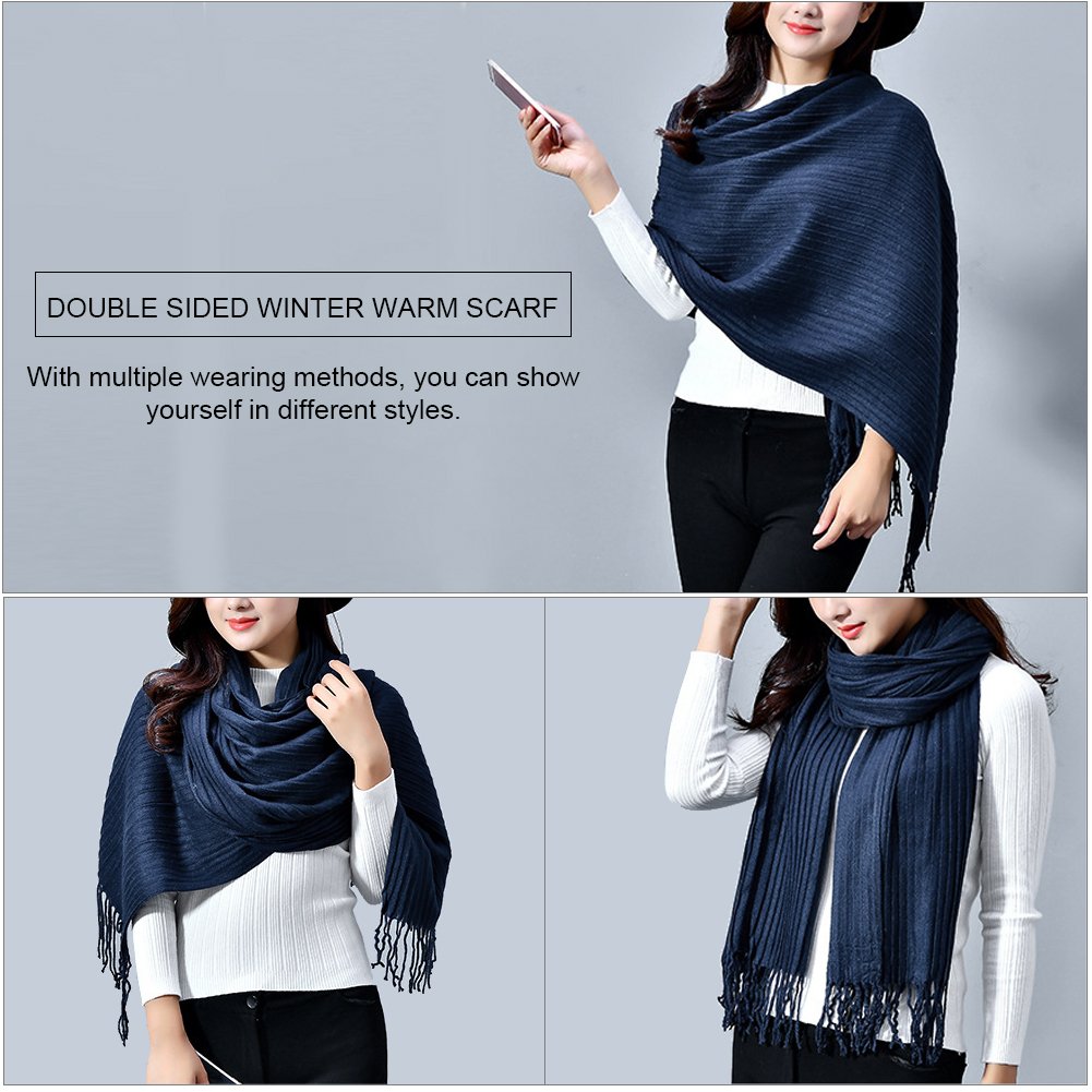 VBIGER Bufanda de Invierno de largo Oversize Caliente Bufanda Wrap para hombre y mujer
