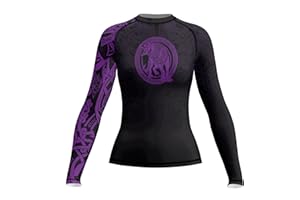 AUREIKA Viking Compression Rash Guard for Women – Jiu Jitsu Rash Guard Long Sleeve for BJJ, MMA, and Workout