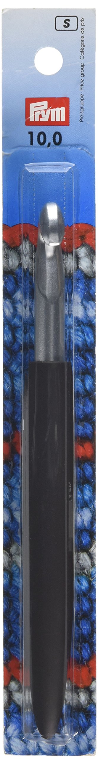 Prym Crochet Hook for Wool, Soft Aluminum, Silver, 10 mm, 14 cm Length