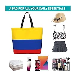YSBYEIU Cute Colombia Flag Tote Bag For Women Men