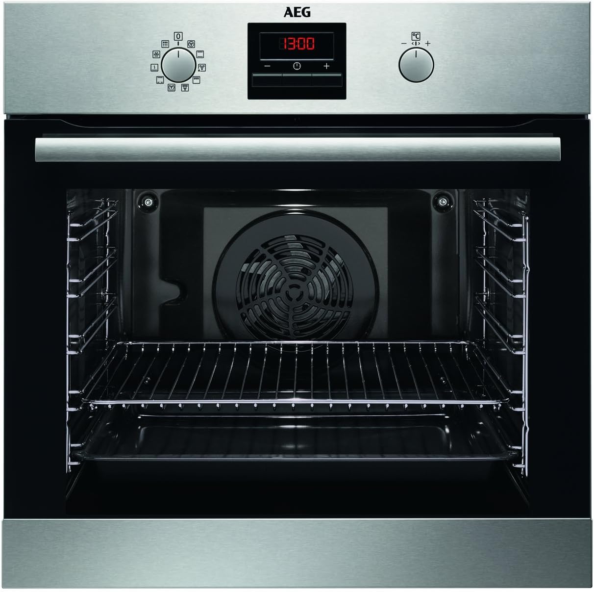 AEG BPS33102ZM Einbaubackofen / Backofen mit Pyrolyse-Selbstreinigungsfunktion / Backofen mit 72 Liter Garraum / Edelstahl-Beschichtung mit Antifingerprint