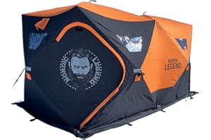 Nordic Legend Aurora Series Pop-Up Portable Ice Fishing Shelter (Aurora Double 4-6 Person Insulated)