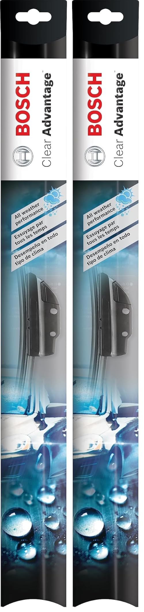 BOSCH 22CA Clear Advantage Beam Wiper Blade; 22" - Single (Pack of 2)