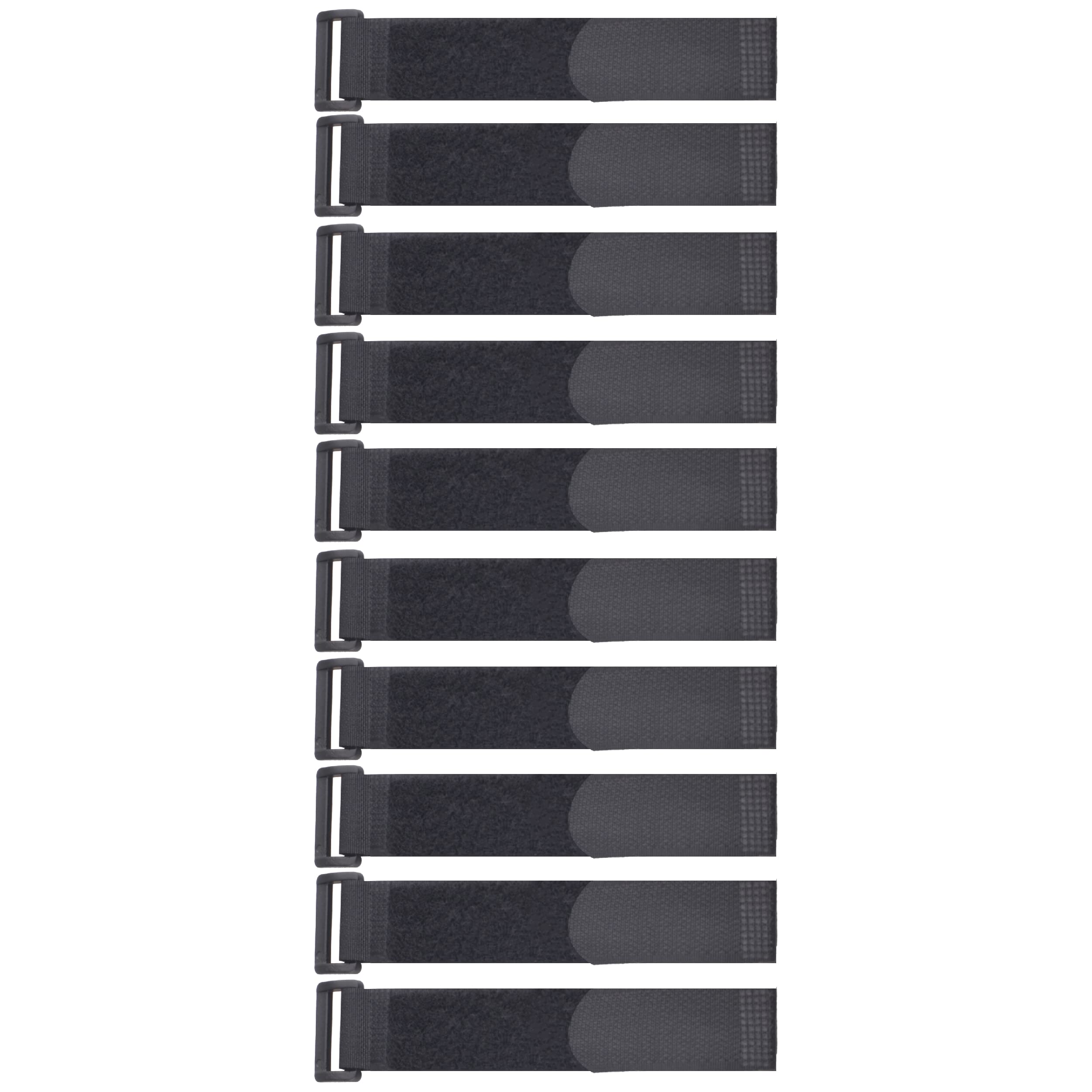 Azarxis Reusable Fastening Cable Ties Set 20 30 40cm Cinch Straps with Adjustable Hook and Loop Cord for Keeping Cords Ropes Wires Secure Organized Tidy with Heavy Duty Buckle (20 cm - 10 PCS)