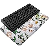 Computer Keyboard Stand with Wrist Rest, Ergonomic Tilted Keyboard Holder - Keyboard Riser with Wrist Pad - Keyboard Tray Support for Office Home - Wild Grass