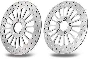 OTINUBEE 11.5'' Front Rear Rotor Kit 2PCS Fit for Harley Davidson Touring Sportster Dyna, Early Super Glide Softail Great Performance Superior Heat Dissipation Brake part, 420 Stainless Steel Rotors