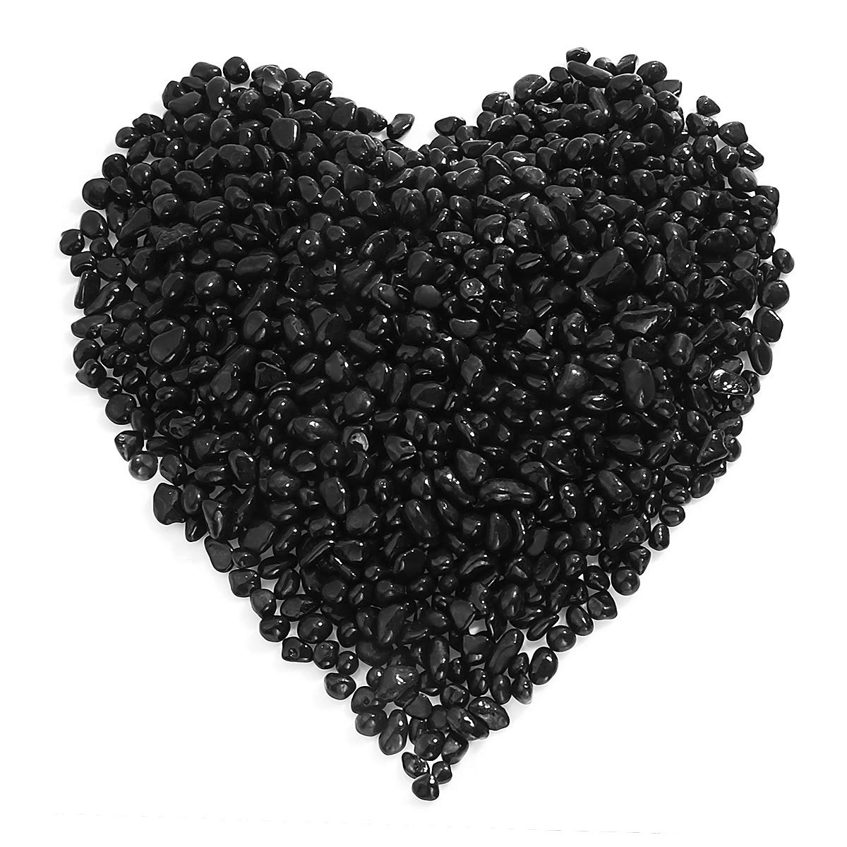 POPETPOP Aquarium Gravel Polished Fish Tank Glass Rocks for Aquariums/Landscaping/Home Indoor Decorative/Vases Plants(2kg)