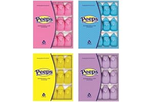 Easter Chicks Marshmallow Peeps Value Pack Bundle: 4 Assorted Colors (Total 60 Chicks)