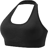iMucci Halter Bra Medium Low Impact Sports Bras for Women Seamless Workout Padded Open Back Gym Yoga Bra with Removable Pads
